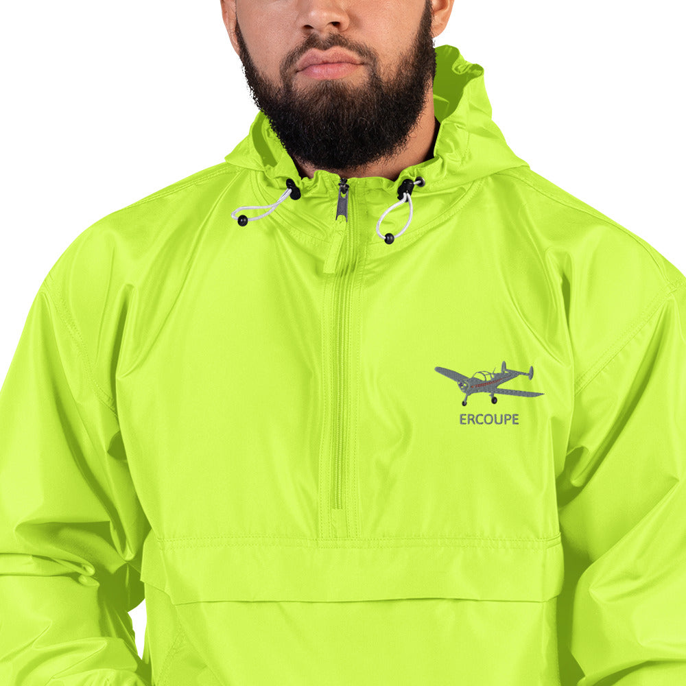 ERCOUPE Aviation Rain weather proof Embroidered Champion Packable Zip Jacket