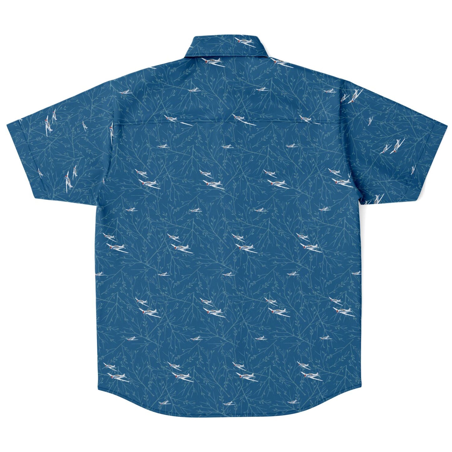 Yak 18-T Yakolev blue Short Sleeve Button Down Shirt