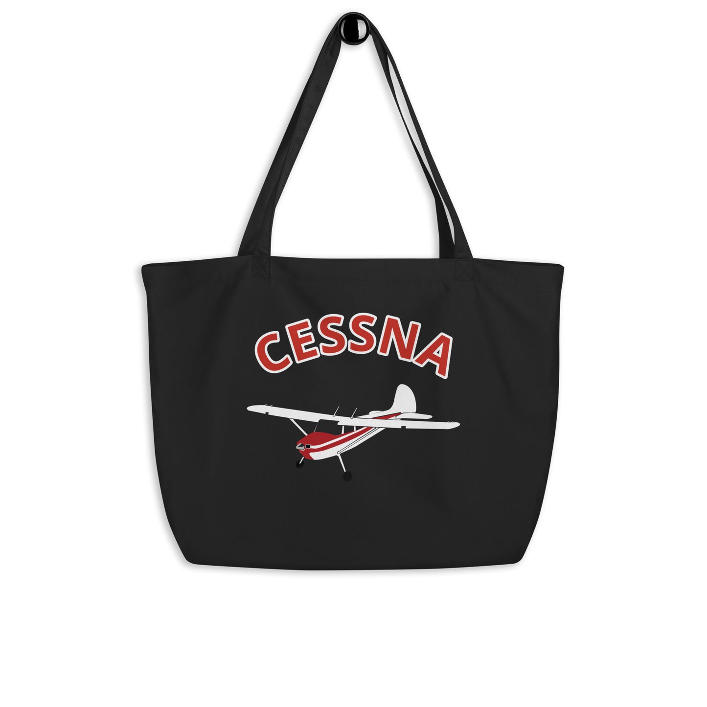 CESSNA 170 Graphic Printed Large organic Eco Aviation tote bag