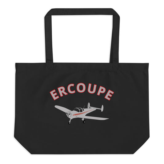 ERCOUPE Large organic printed aviation travel tote bag