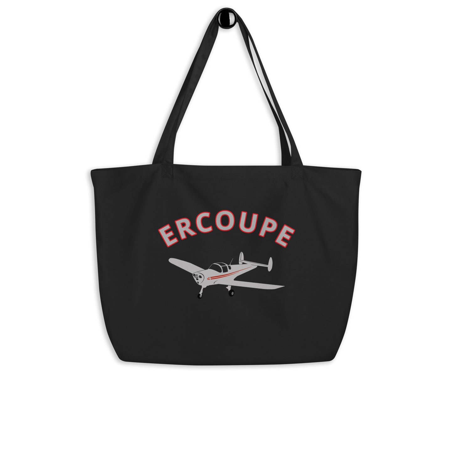 ERCOUPE Large organic printed aviation travel tote bag