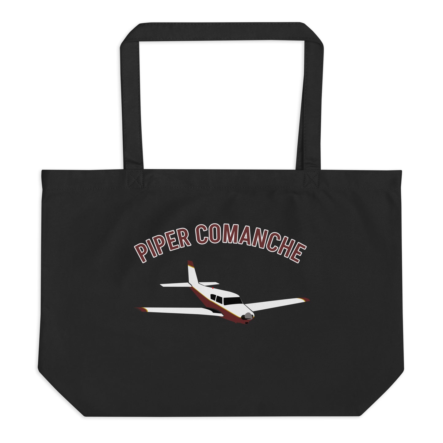 PIPER COMANCHE Large organic cotton printed aviation tote bag