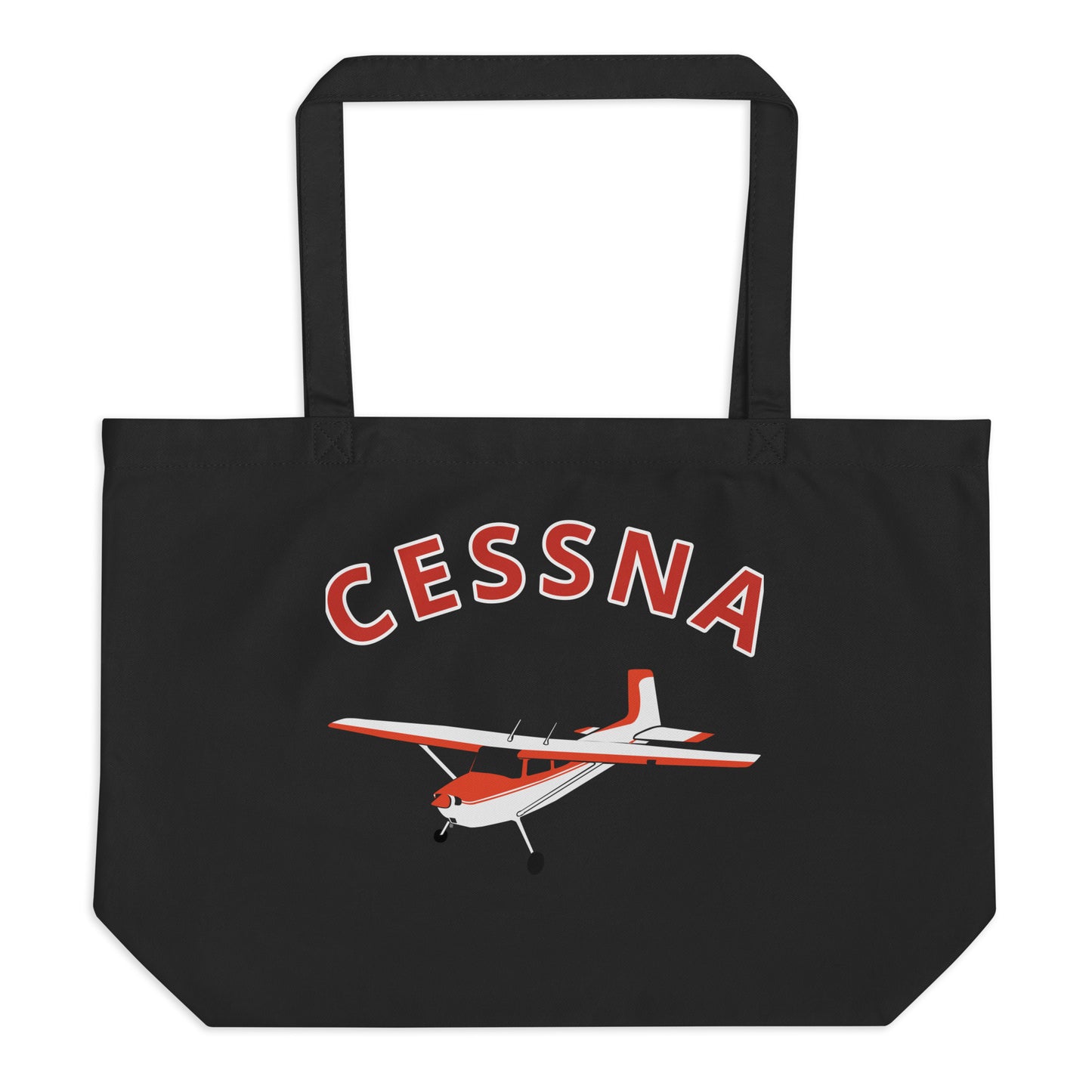 Large CESSNA 180 Skywagon organic beach and travel tote bag.