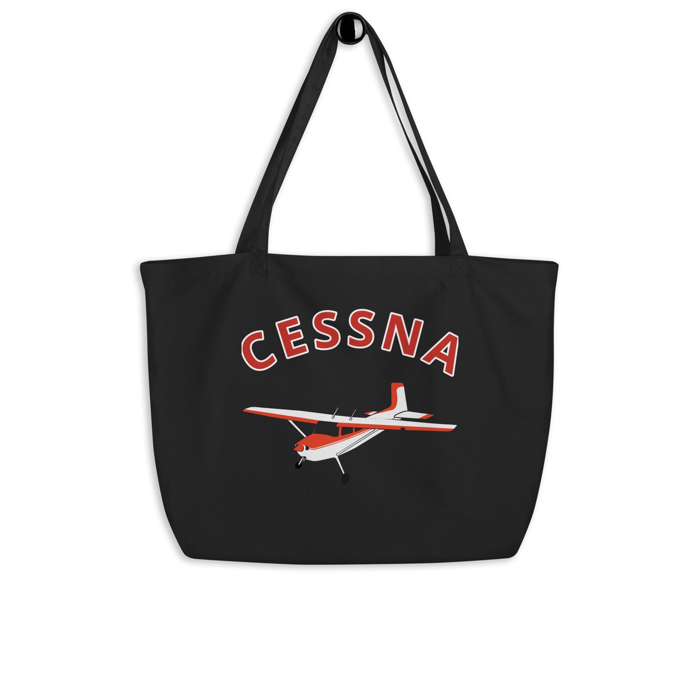 Large CESSNA 180 Skywagon organic beach and travel tote bag.