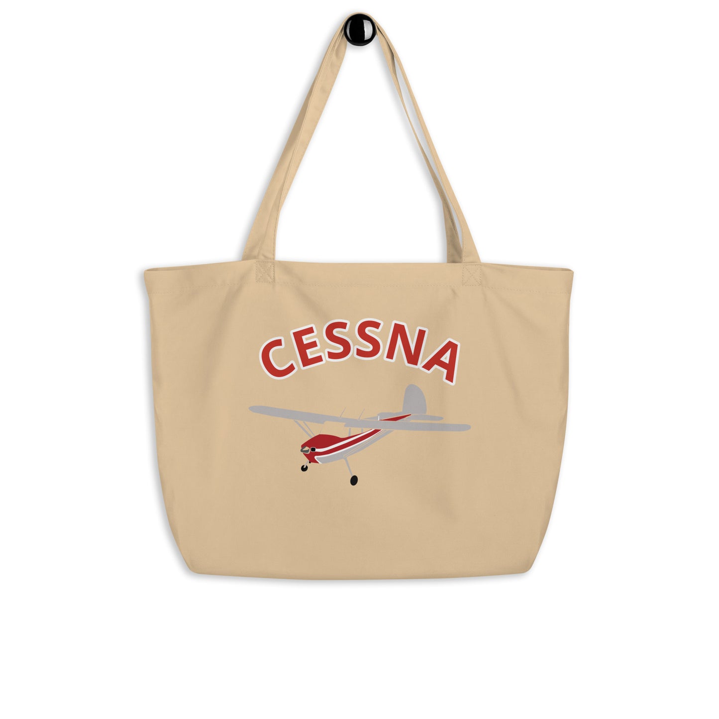 Large CESSNA 140 organic beach and travel tote bag