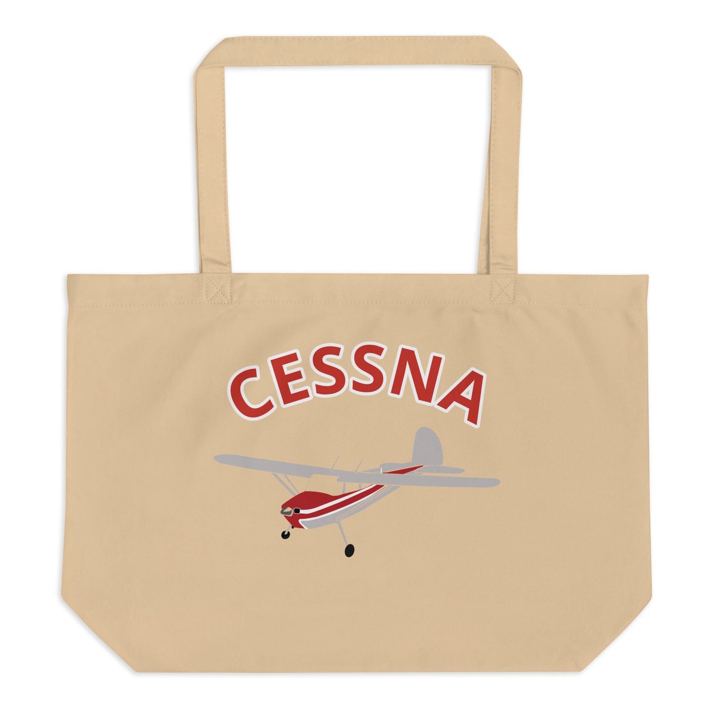 Large CESSNA 140 organic beach and travel tote bag