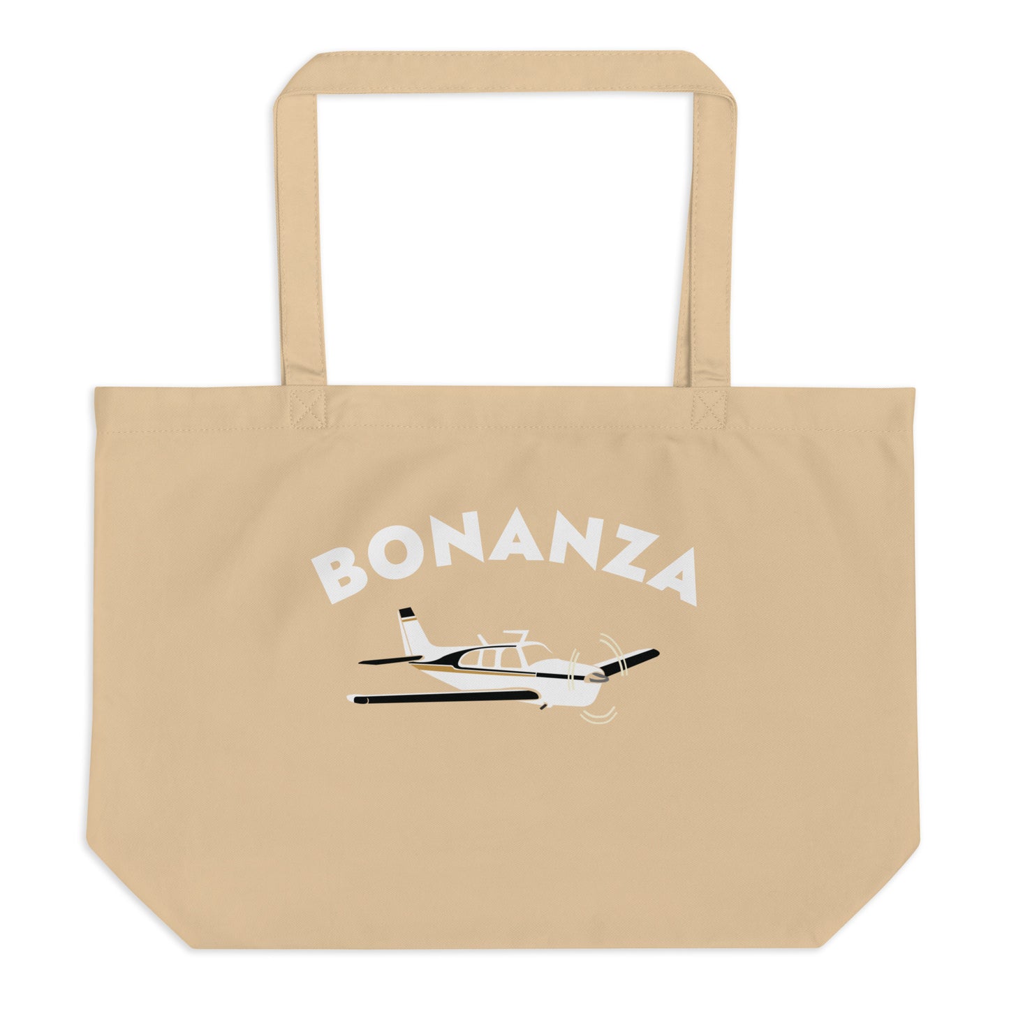 Large BONANZA F33 organic beach and travel tote bag