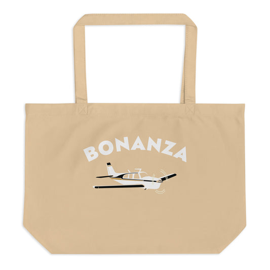 Large BONANZA F33 organic beach and travel tote bag