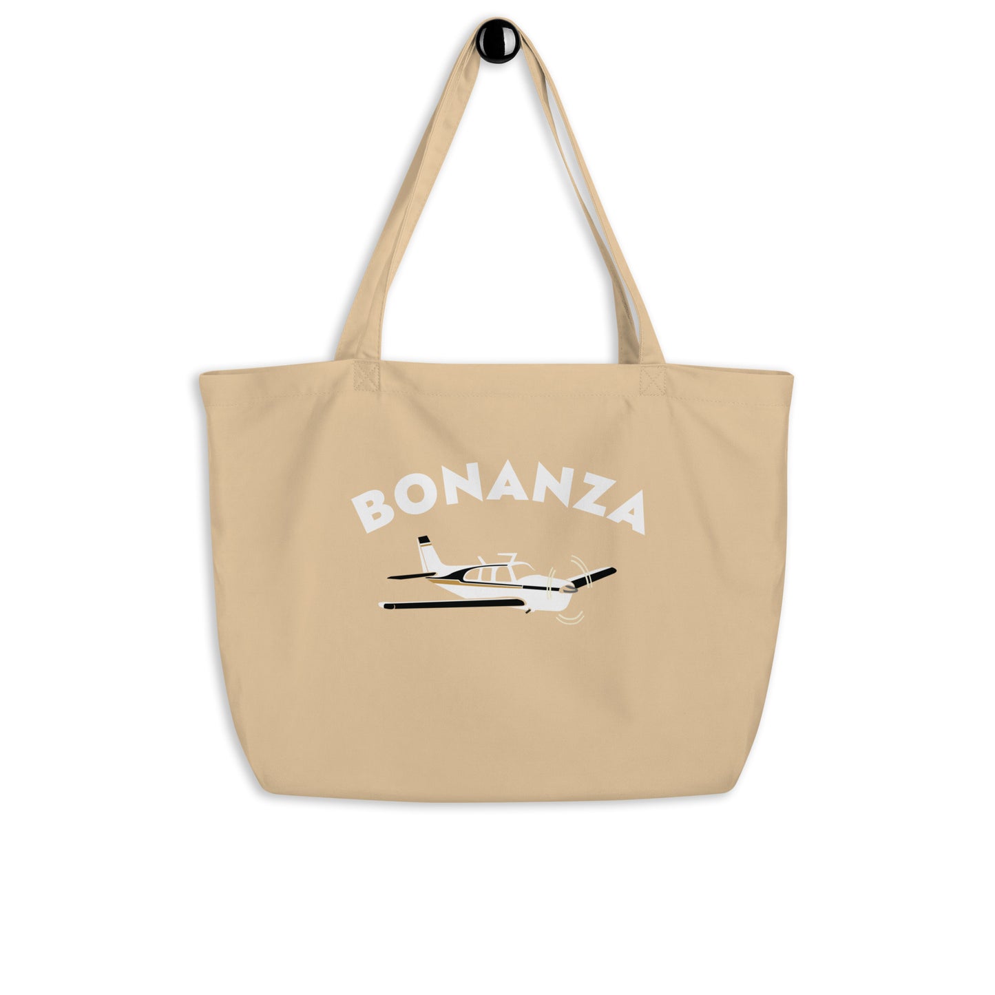 Large BONANZA F33 organic beach and travel tote bag