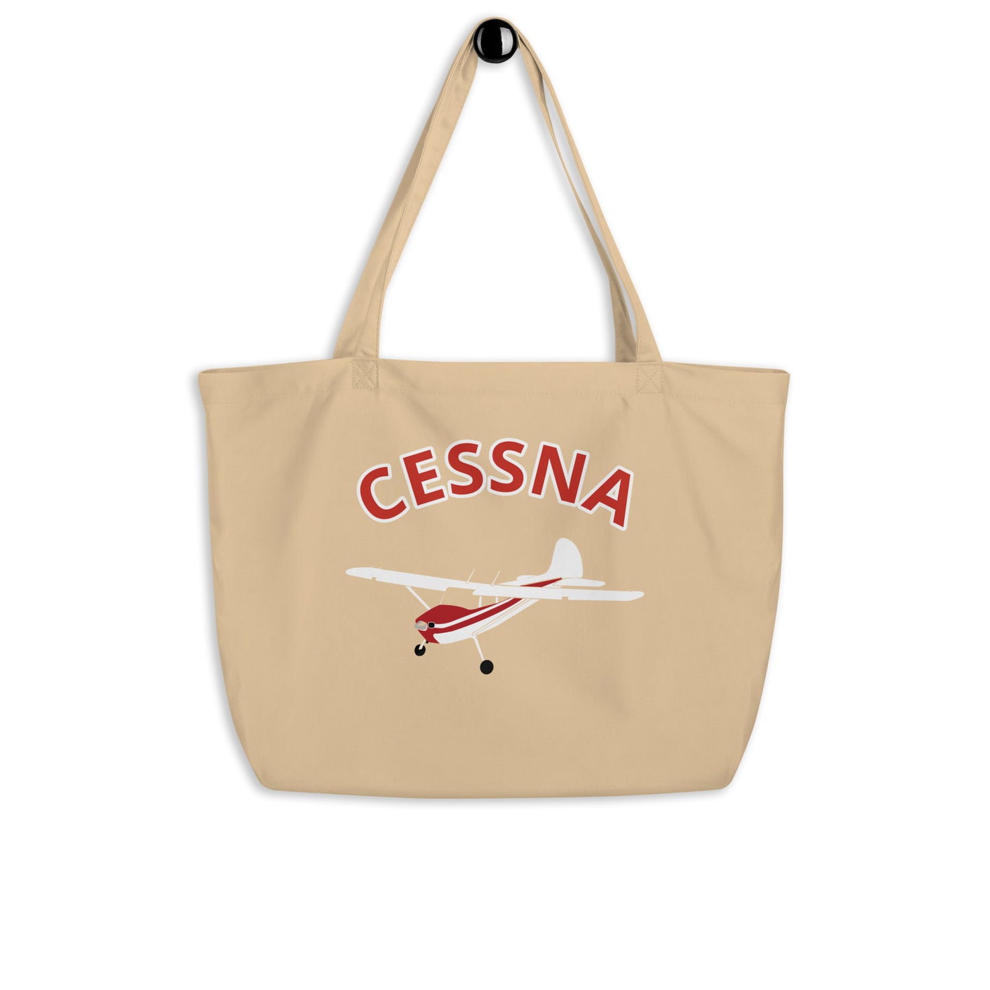 CESSNA 170 Graphic Printed Large organic Eco Aviation tote bag