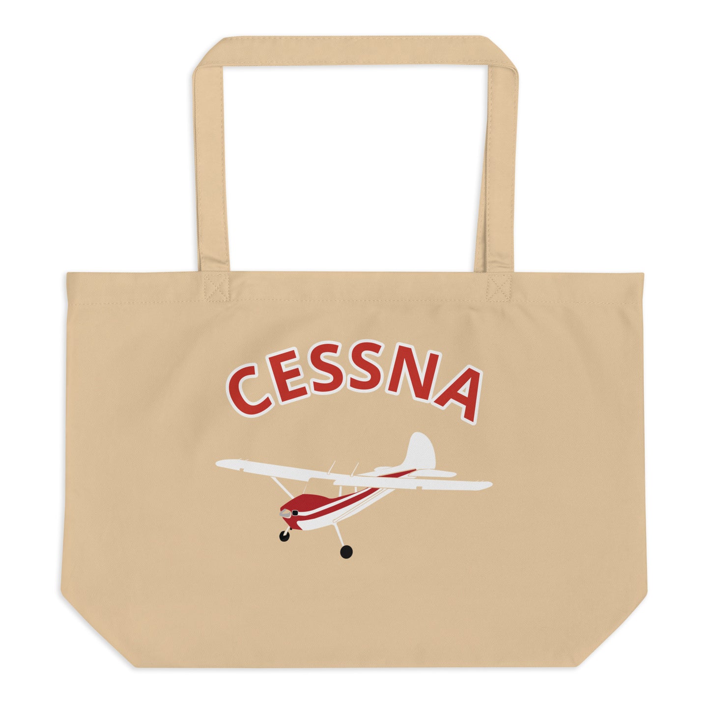 CESSNA 170 Graphic Printed Large organic Eco Aviation tote bag