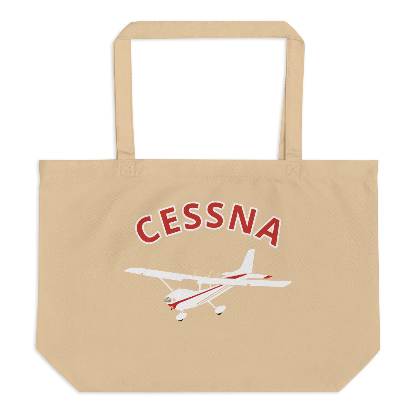 CESSNA 172 Large organic printed aviation tote bag