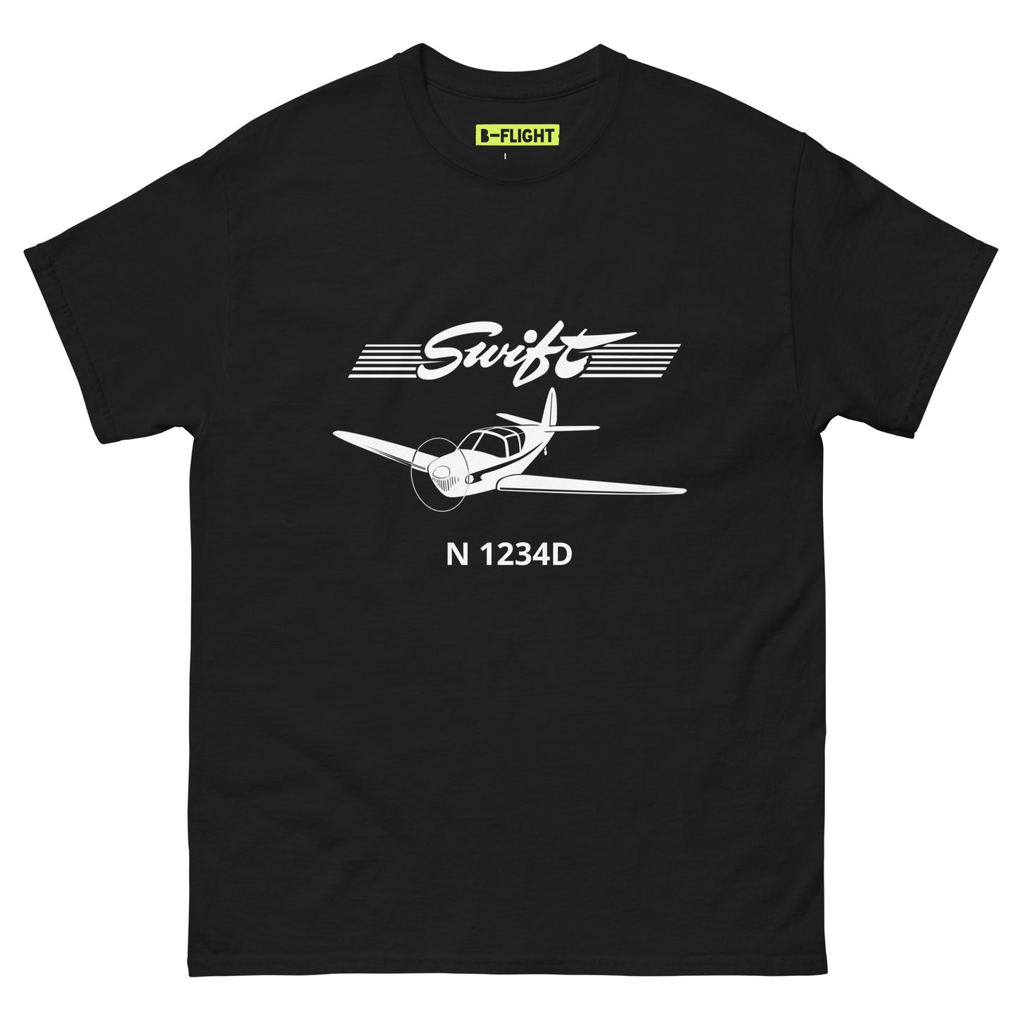 SWIFT - CUSTOM N Number -  Private Aviation Mens classic fit tee