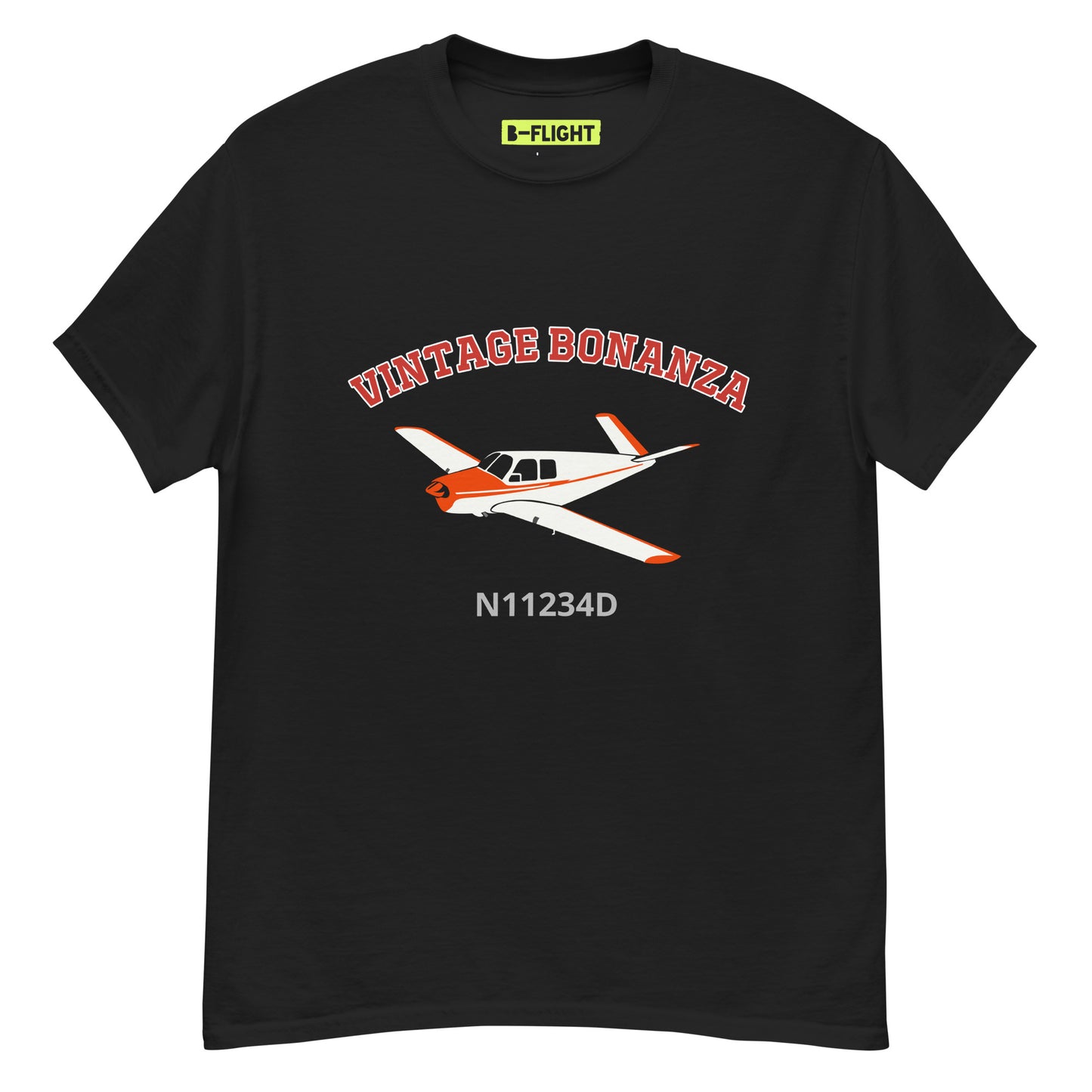 V-TAIL BONANZA  CUSTOM N Number  Men's classic cotton tee