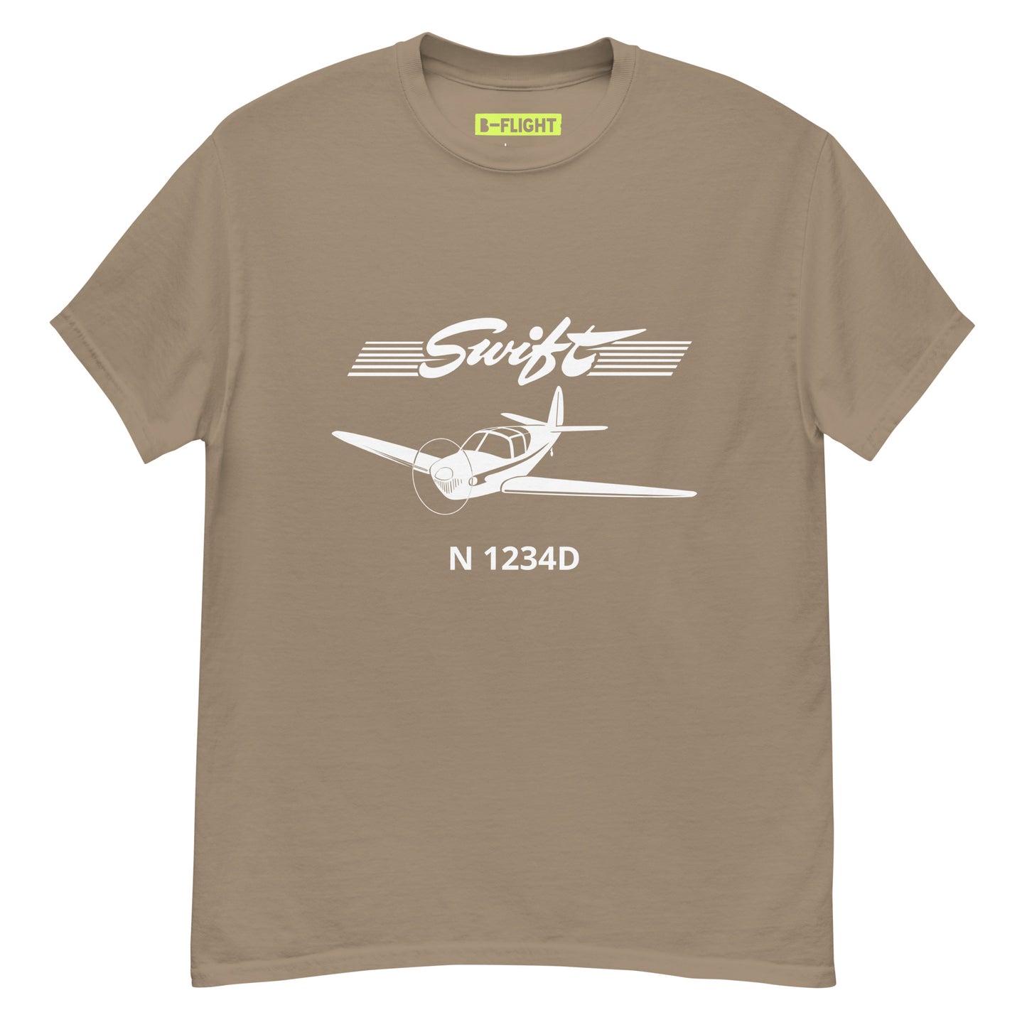 SWIFT - CUSTOM N Number -  Private Aviation Mens classic fit tee - Minimum order 3