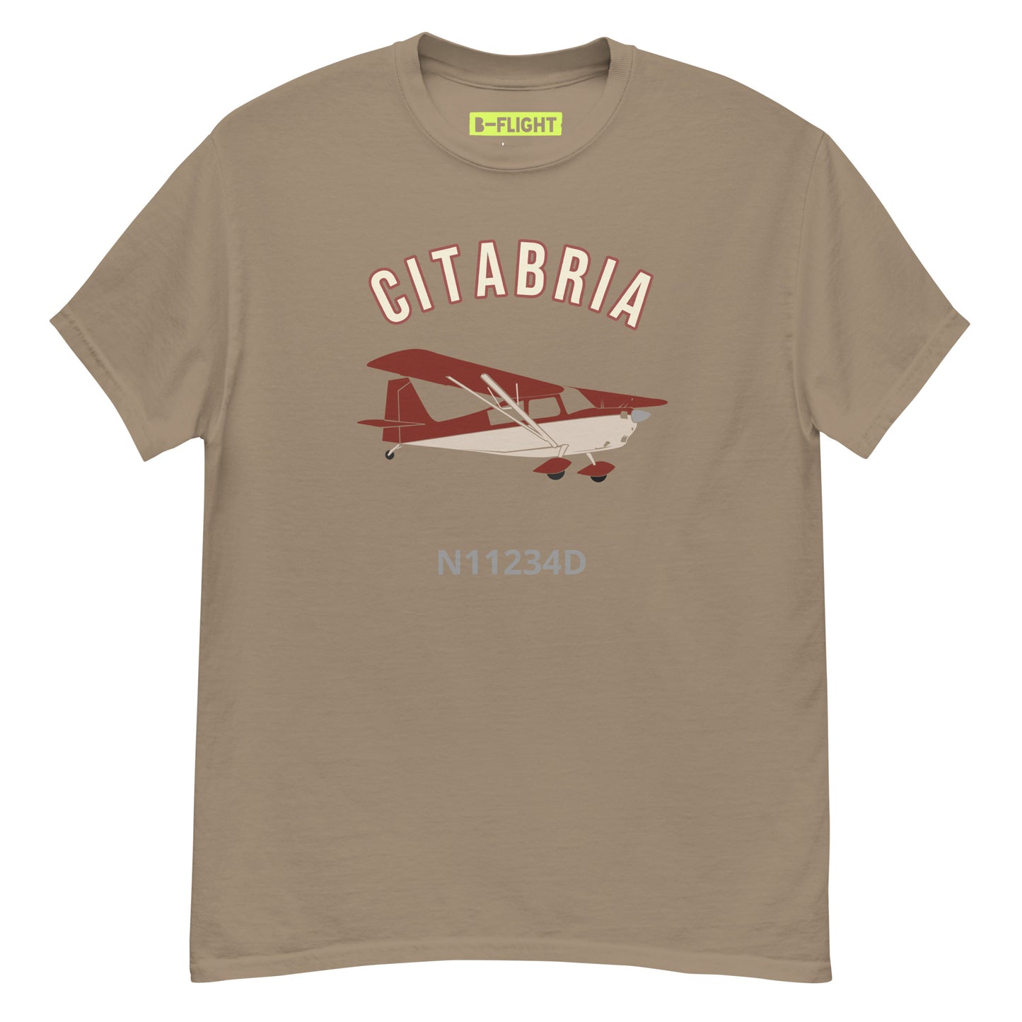 CITABRIA  CUSTOM N Number Men's classic fit aviation tee