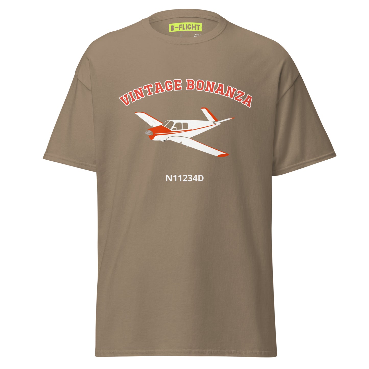 V-TAIL BONANZA  polished spinner CUSTOM N Number Men's classic cotton tee