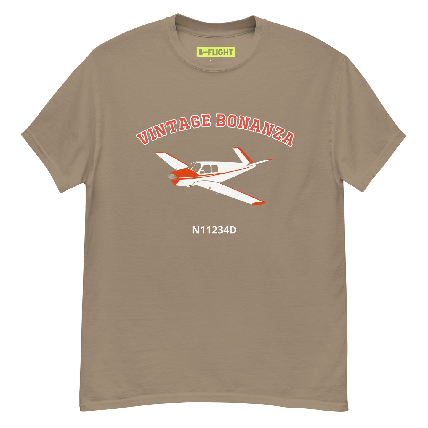 V-TAIL BONANZA  polished spinner CUSTOM N Number Men's classic cotton tee