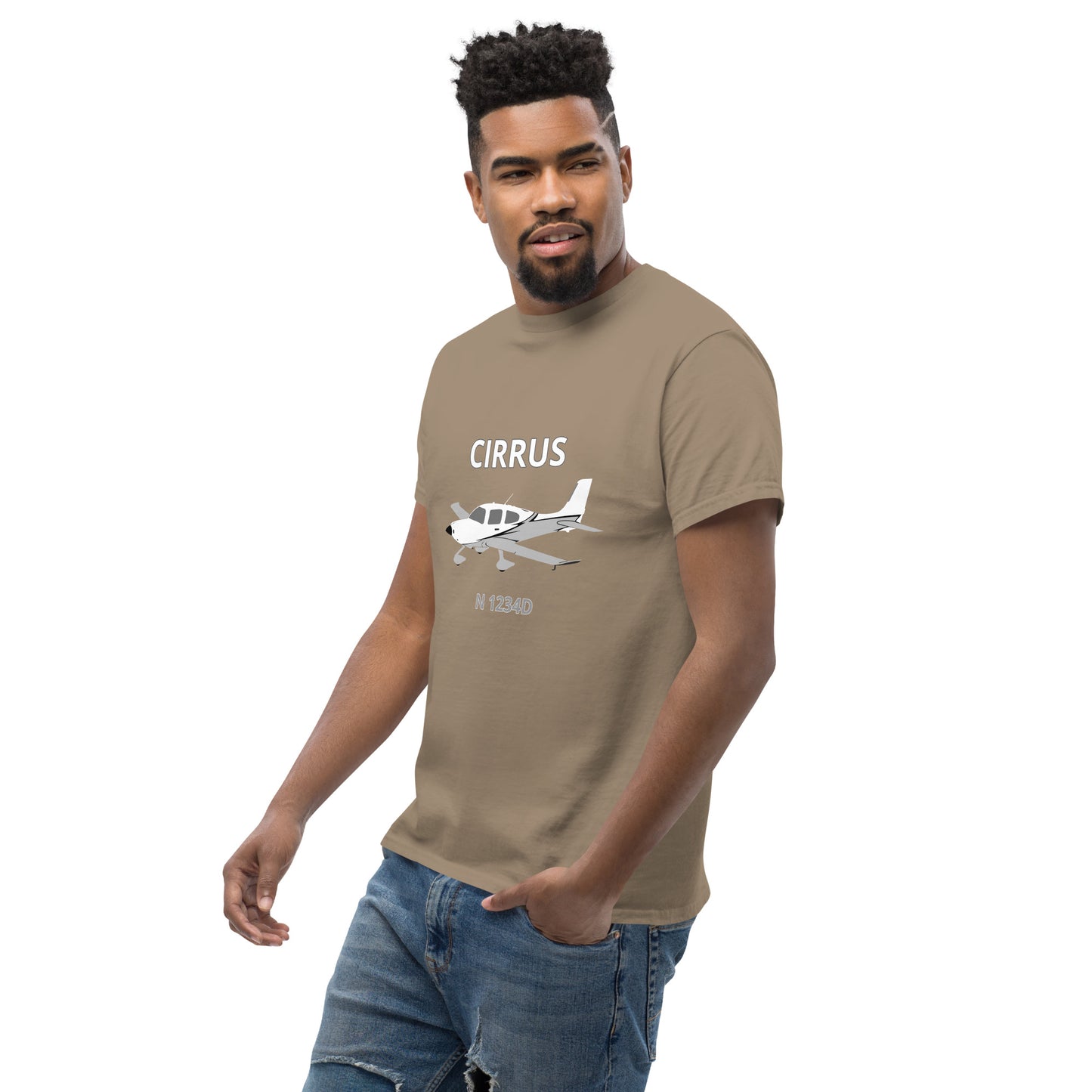 CIRRUS - CUSTOM N Number - Aviation Men's classic fit cotton tee - Minimum order 3