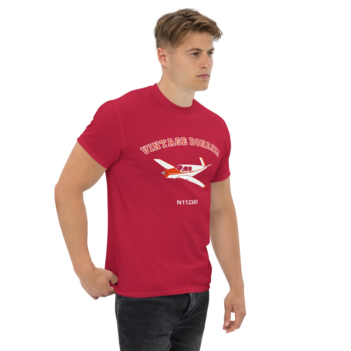 V-TAIL BONANZA  polished spinner CUSTOM N Number Men's classic cotton tee