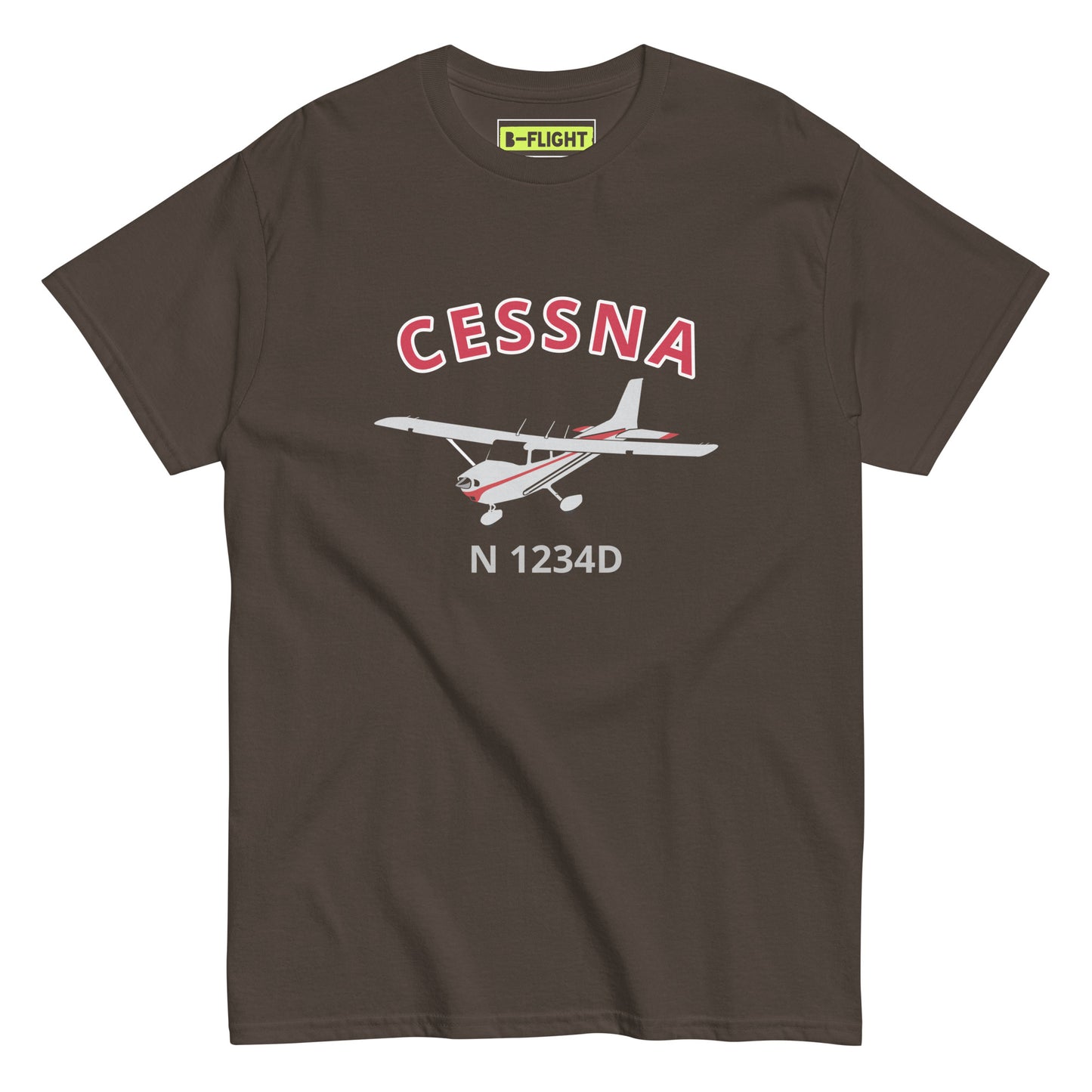 CESSNA 172  Red Trim  CUSTOM N Number Aviation  Unisex Men's classic tee