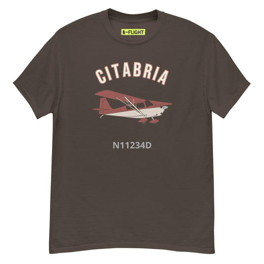 CITABRIA  CUSTOM N Number Men's classic fit aviation tee - Minimum order 3