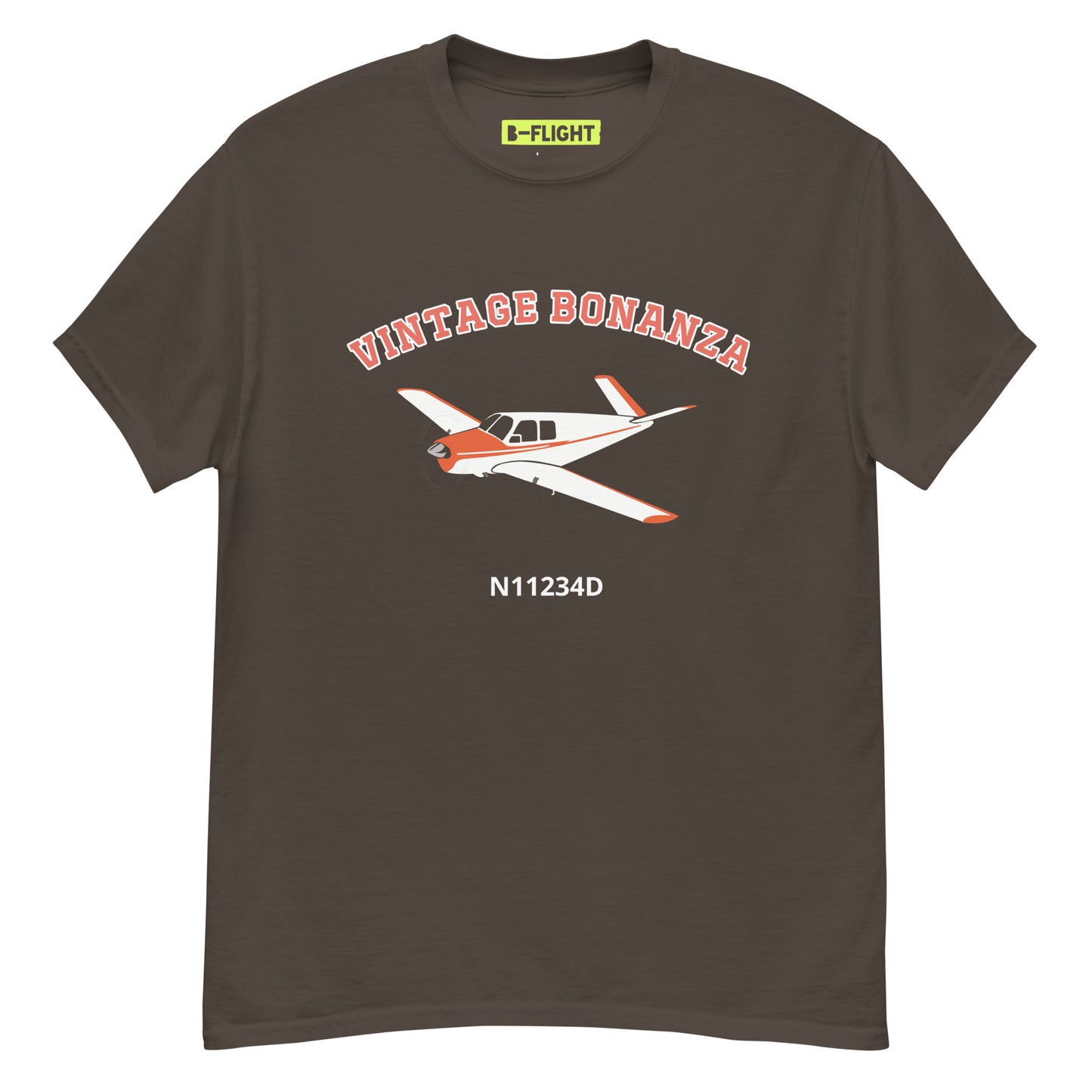 V-TAIL BONANZA  polished spinner CUSTOM N Number Men's classic cotton tee