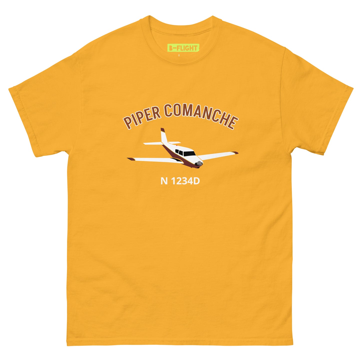 PIPER COMANCHE - CUSTOM N Number - graphic print aviation Men's tee classic fit tee - Minimum order 3