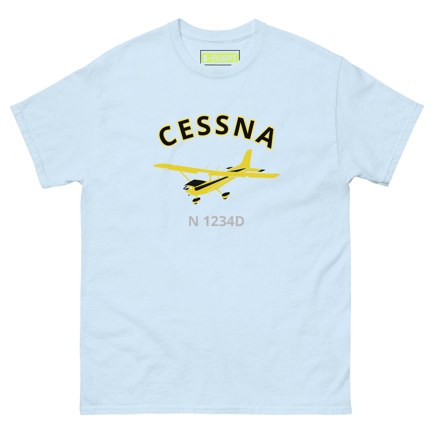 CESSNA 172 Skyhawk Retro yellow CUSTOM N Number Men's classic fit aviation tee