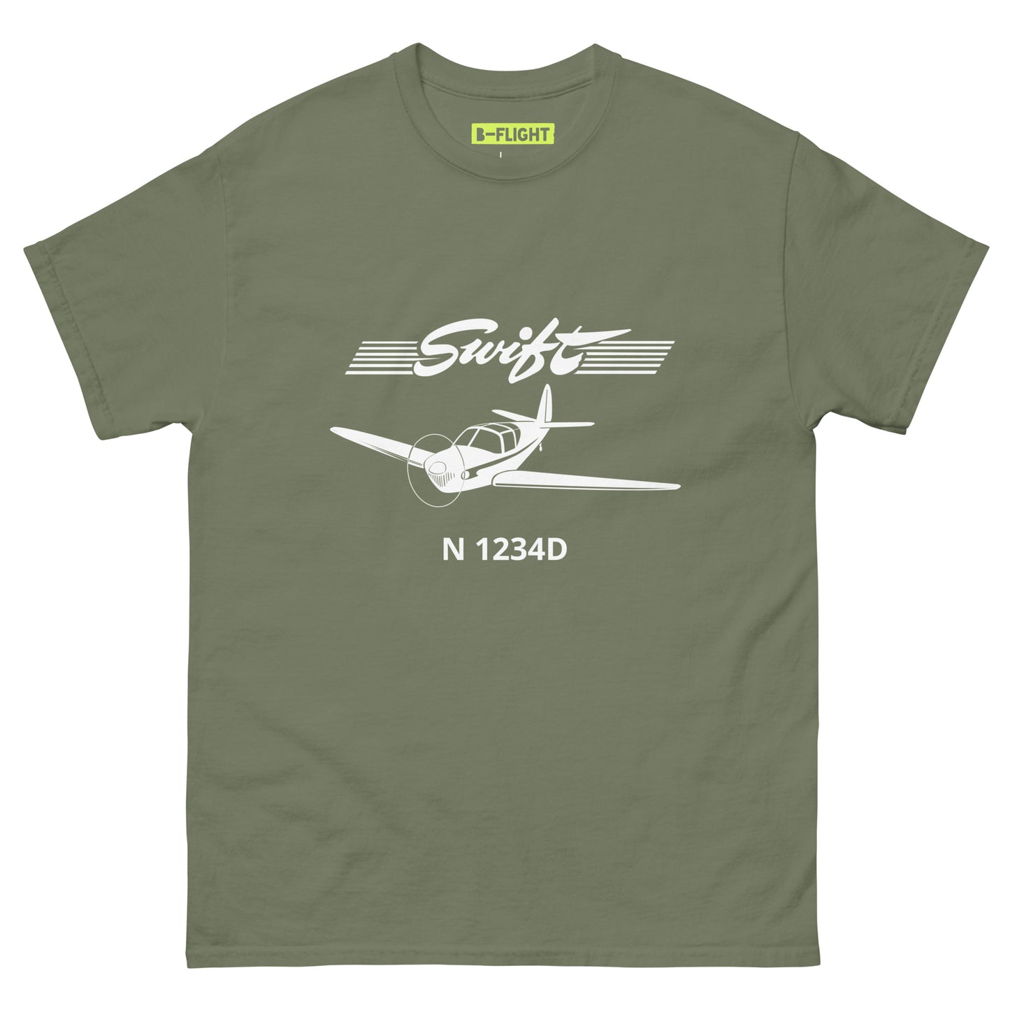 SWIFT - CUSTOM N Number -  Private Aviation Mens classic fit tee - Minimum order 3