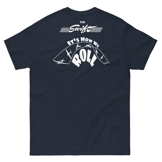 The SWIFT It's How We Roll Globe Swift Printed Men's classic fit tee
