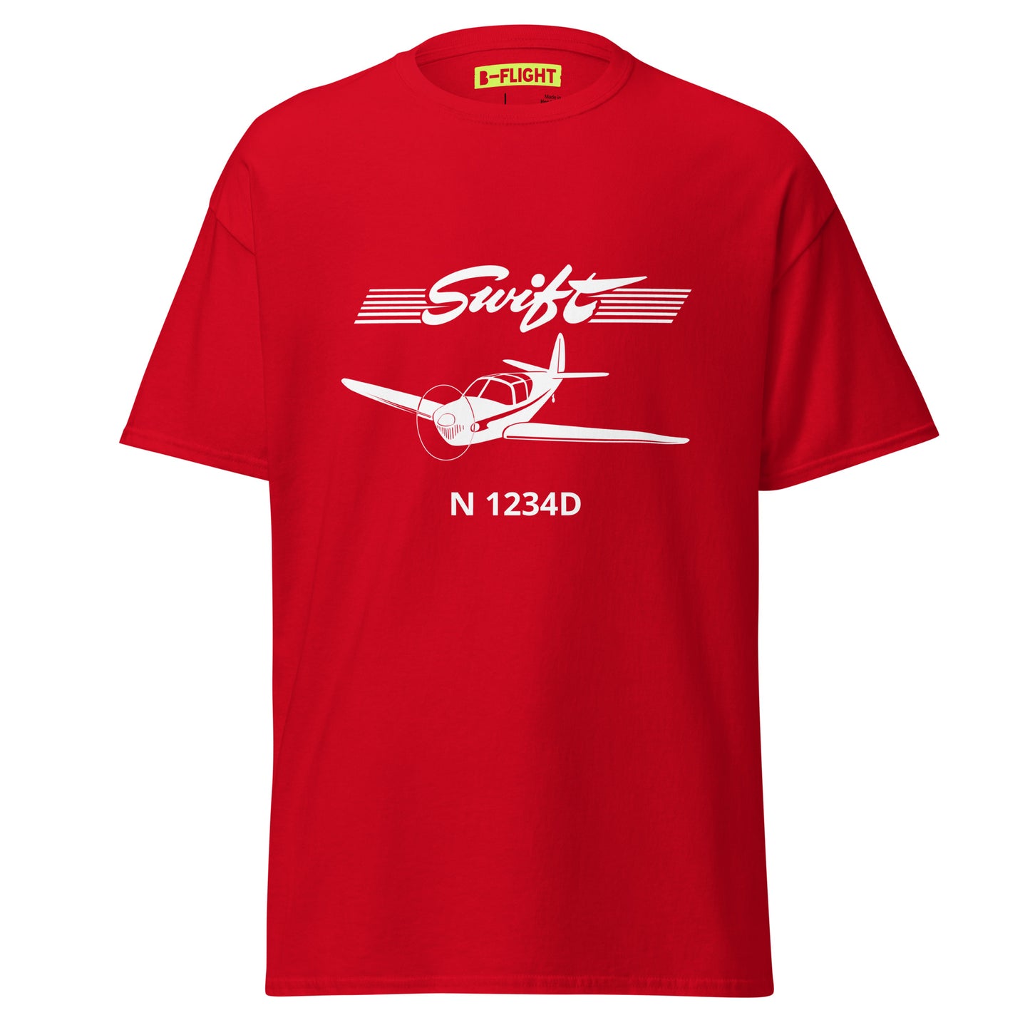 SWIFT - CUSTOM N Number -  Private Aviation Mens classic fit tee - Minimum order 3