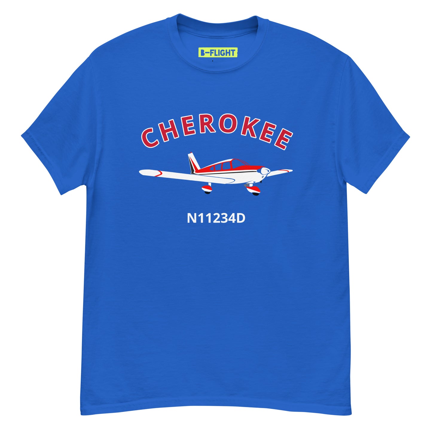 CHEROKEE CUSTOM N NUMBER printed Short-Sleeve classic fit aviation T-Shirt