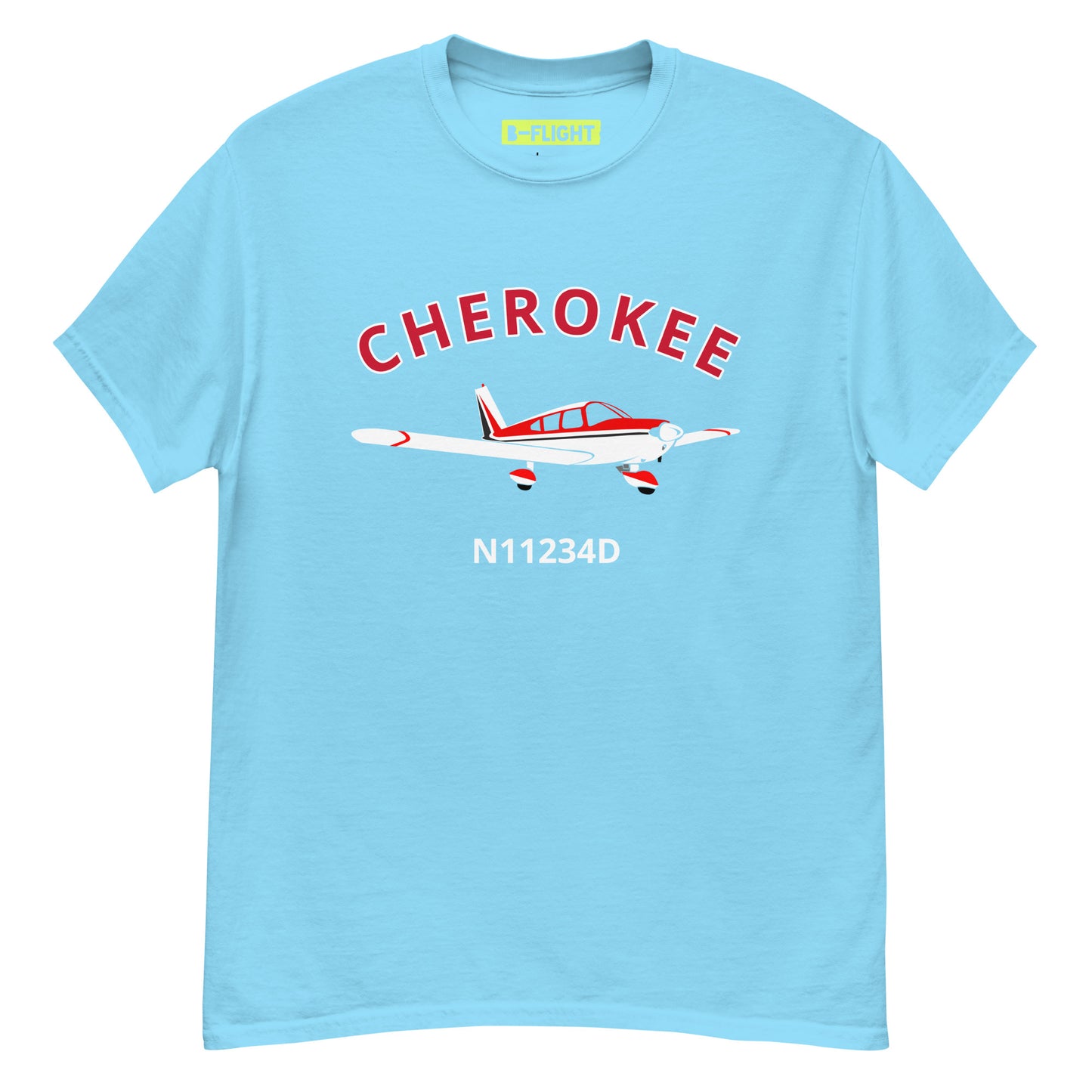 CHEROKEE CUSTOM N NUMBER printed Short-Sleeve classic fit aviation T-Shirt