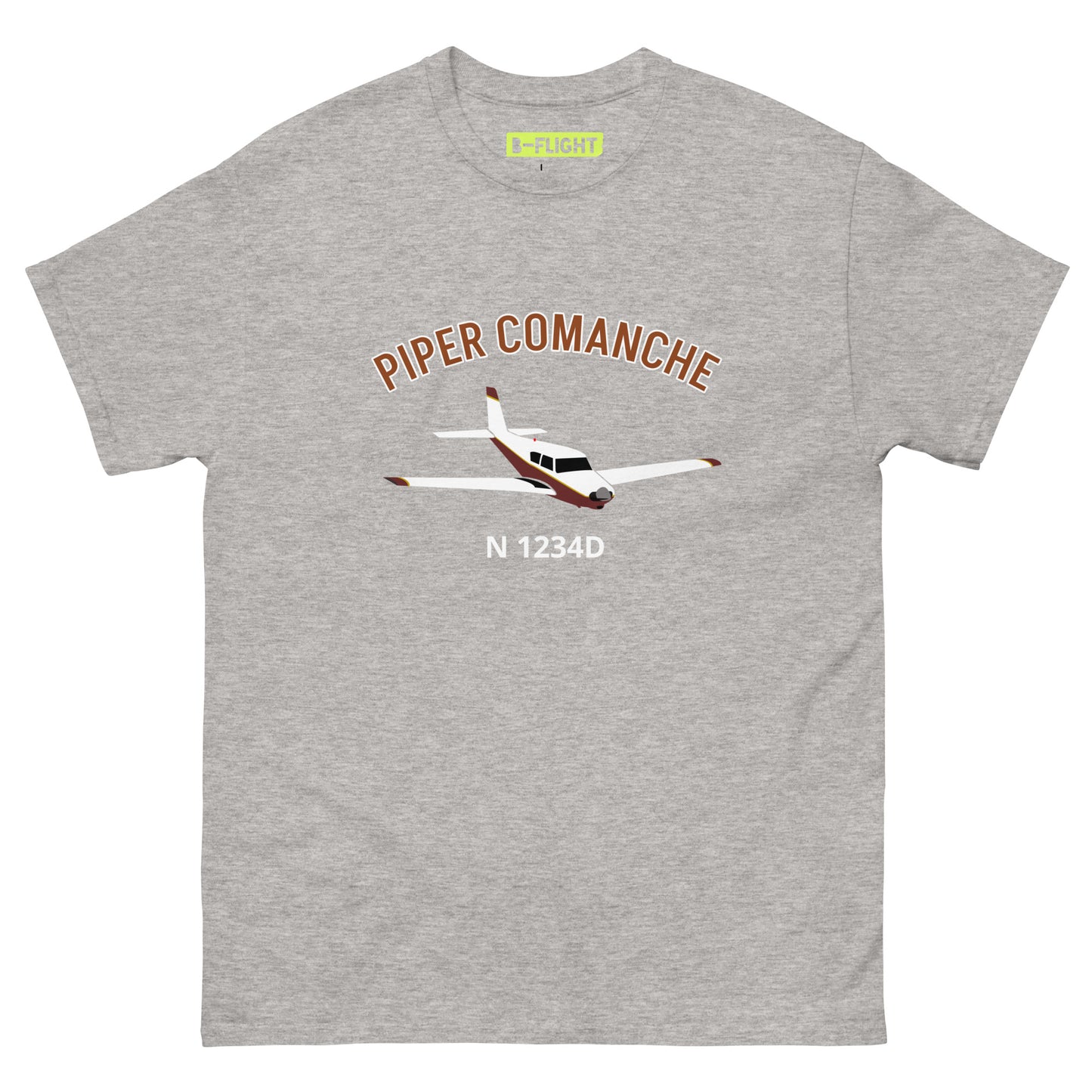 PIPER COMANCHE - CUSTOM N Number - graphic print aviation Men's tee classic fit tee