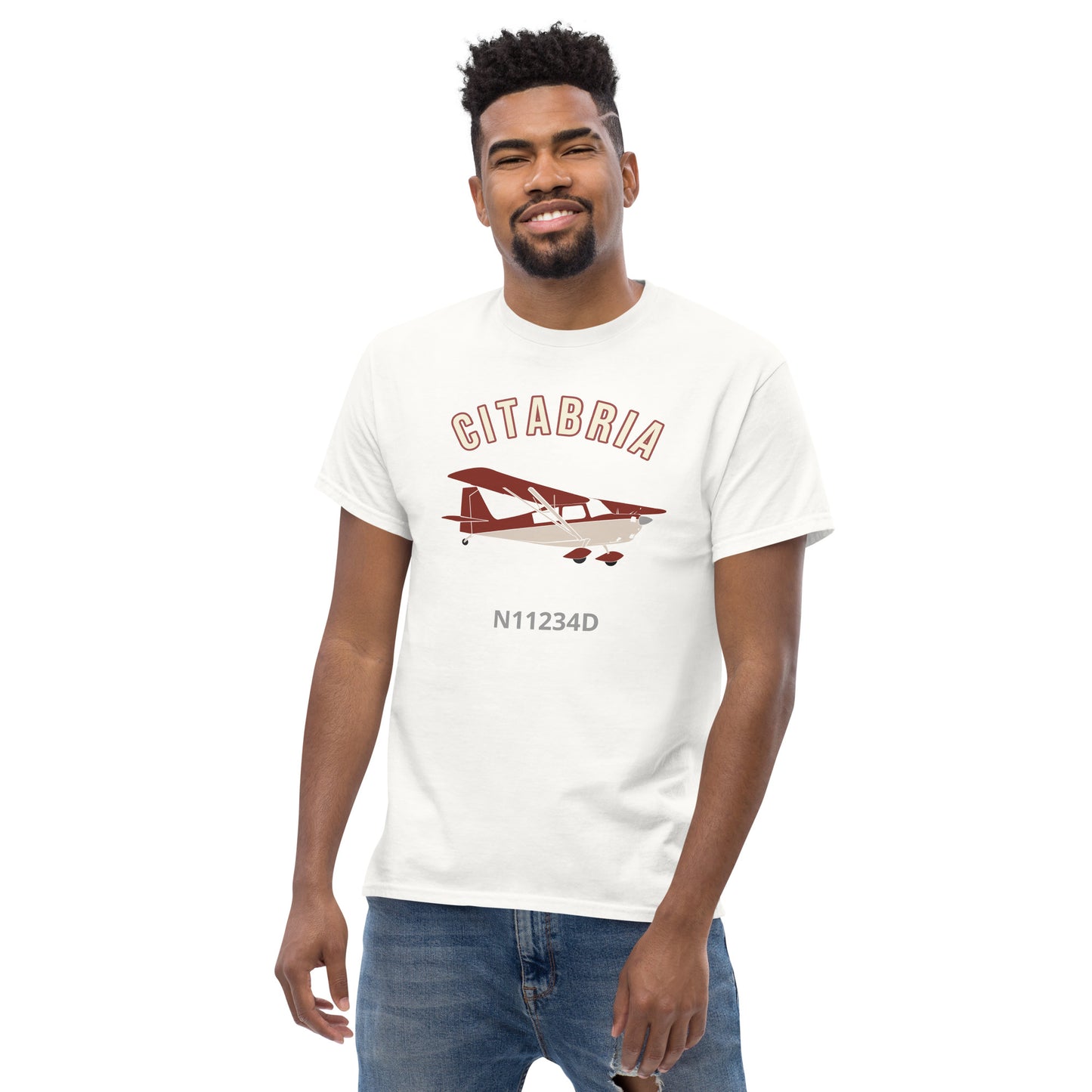 CITABRIA  CUSTOM N Number Men's classic fit aviation tee