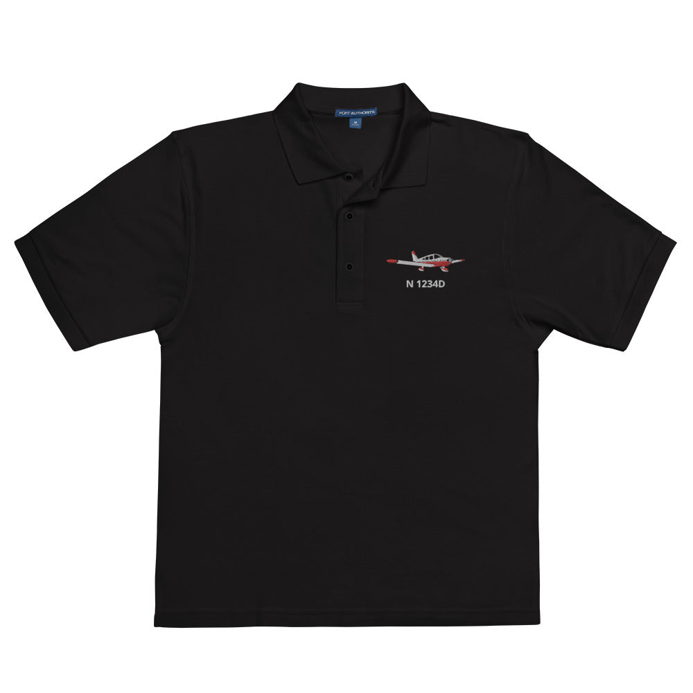 CHEROKEE - CUSTOM N Number Men's Premium Aviation Polo