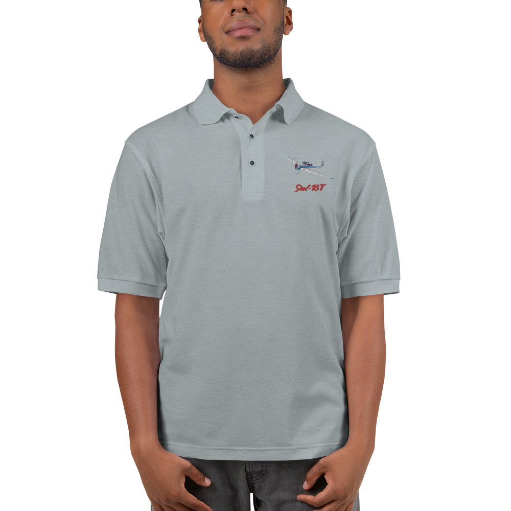 YAK 18T Embroidered Men's Premium Aviation Polo