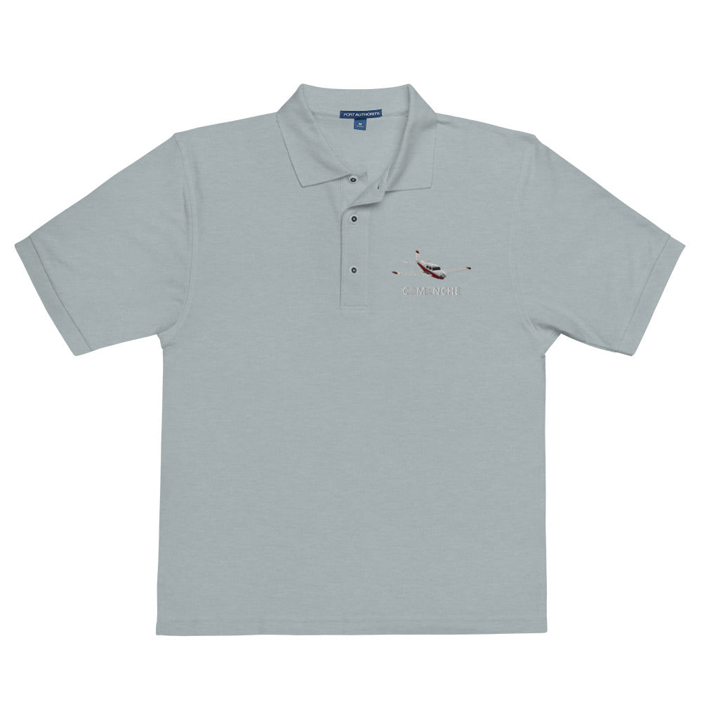 PIPER COMANCHE Embroidered Men's Premium Aviation Polo