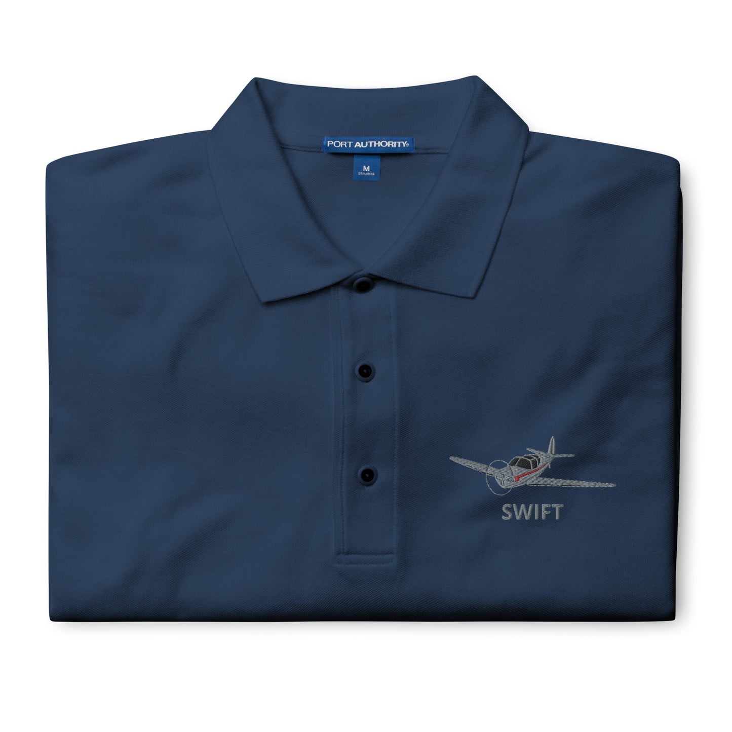 SWIFT Embroidered Men's Premium Aviation Polo