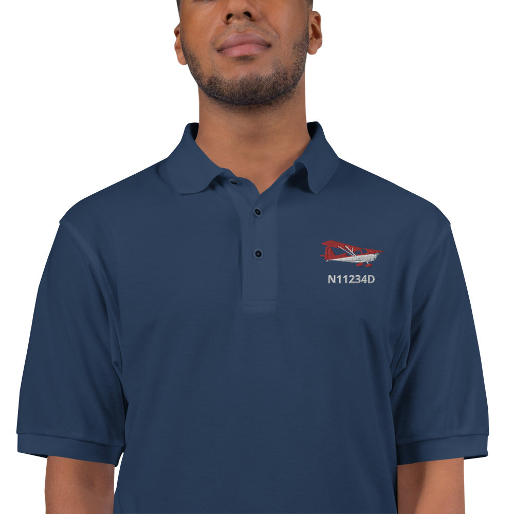 CITABRIA - CUSTOM N Number Embroidered Men's Premium Aviation Polo