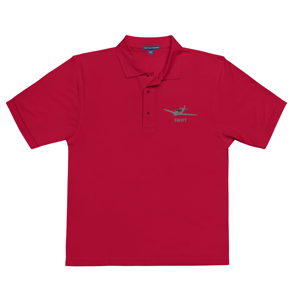 SWIFT Embroidered Men's Premium Aviation Polo