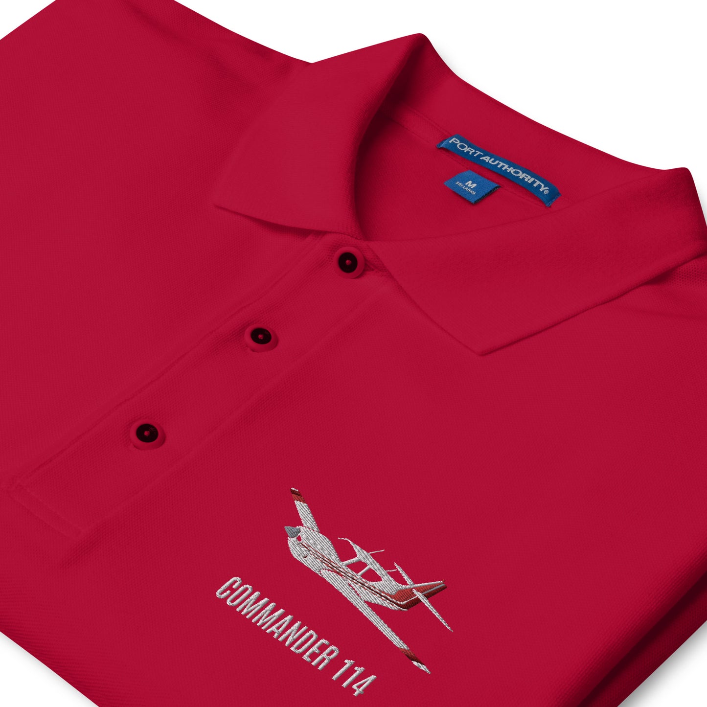 Rockwell Commander 114 Embroidered Men's Premium Premium Polo