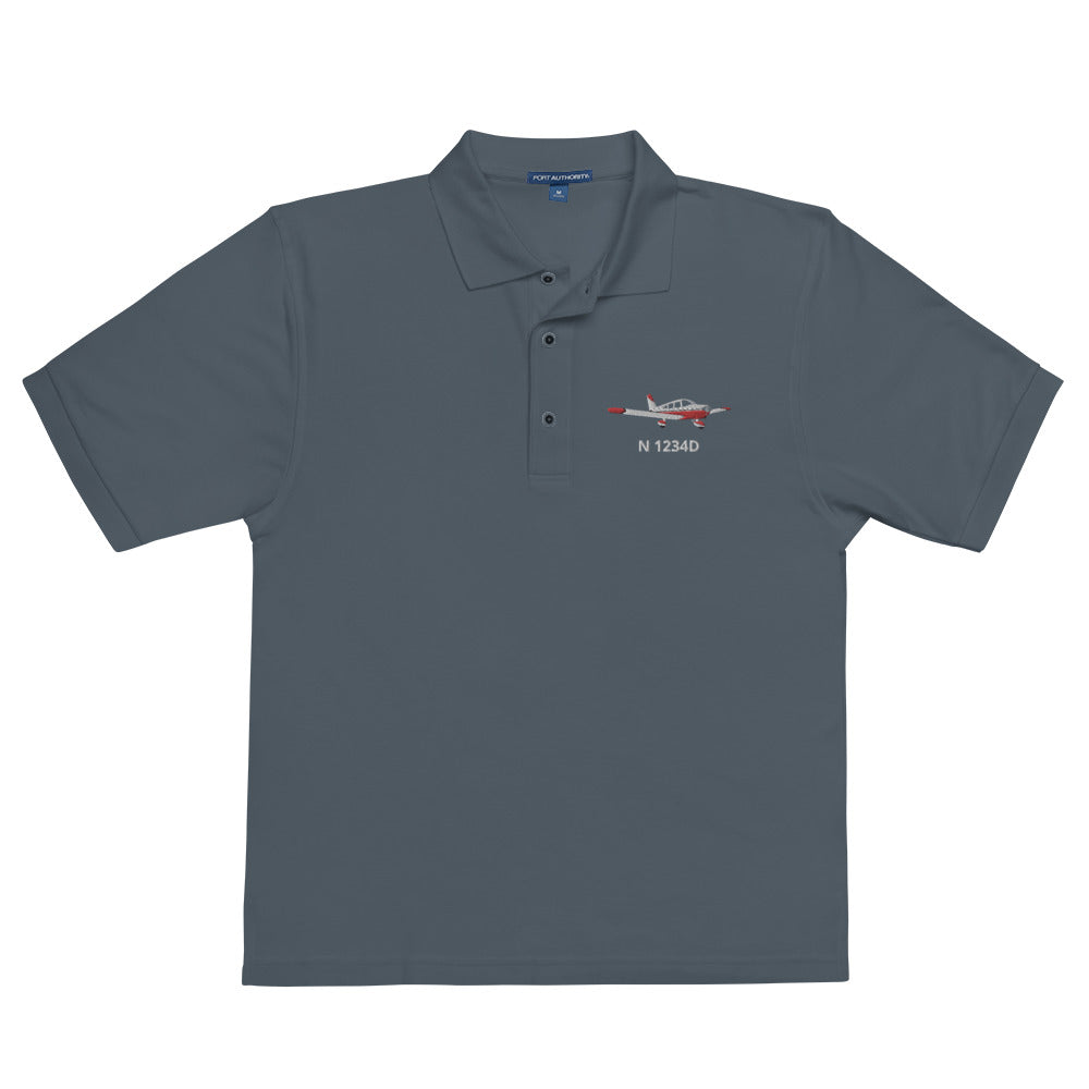 CHEROKEE - CUSTOM N Number Men's Premium Aviation Polo