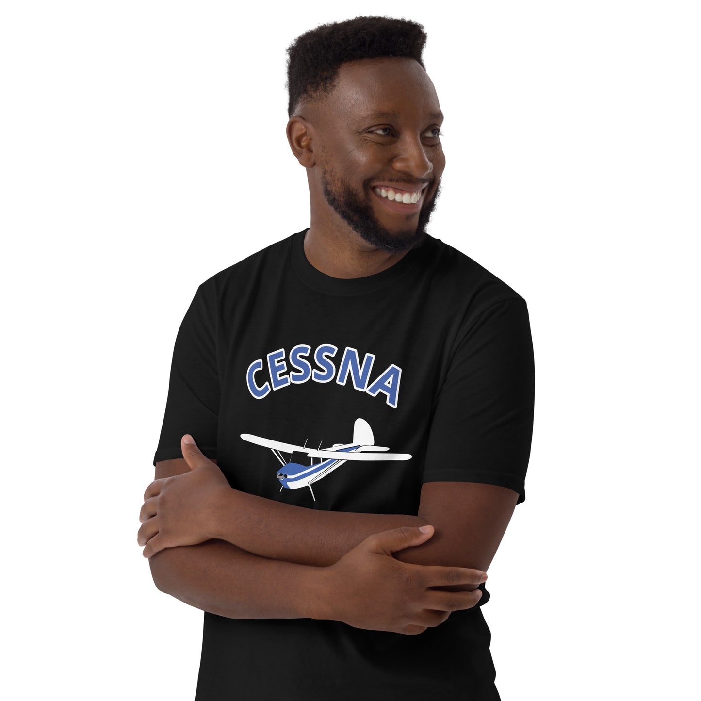 CESSNA 140 white - blue aircraft Classic fit Men's aviation tee.