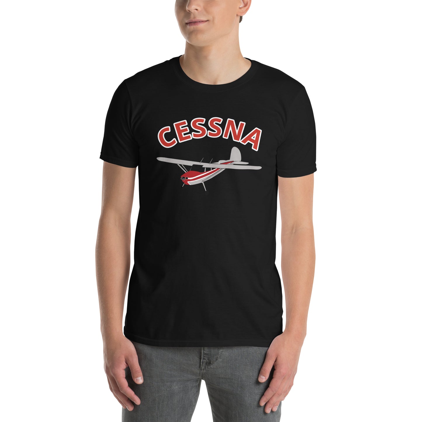 CESSNA 140 Polished-red airplane soft Short-Sleeve Unisex T-Shirt