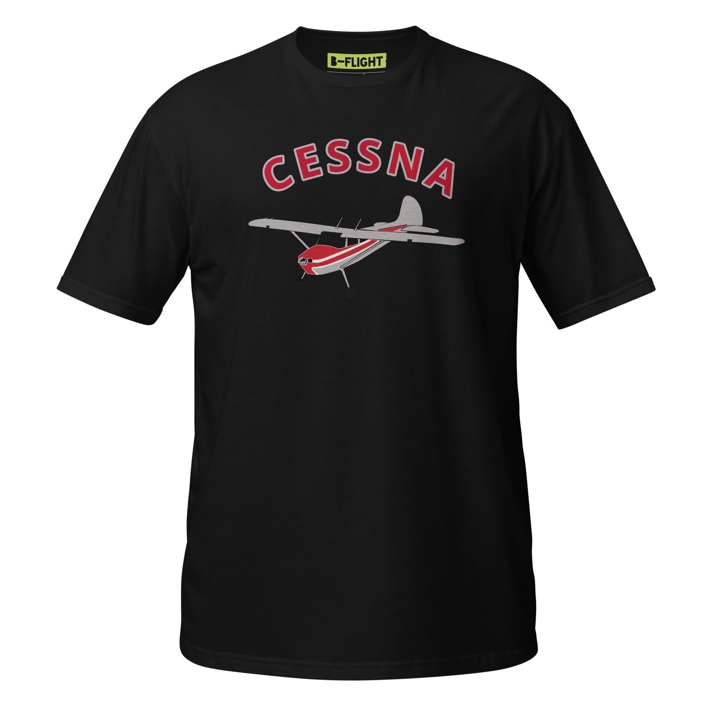 CESSNA 170 polished grey-red Soft  Short-Sleeve Unisex Aviation T-Shirt