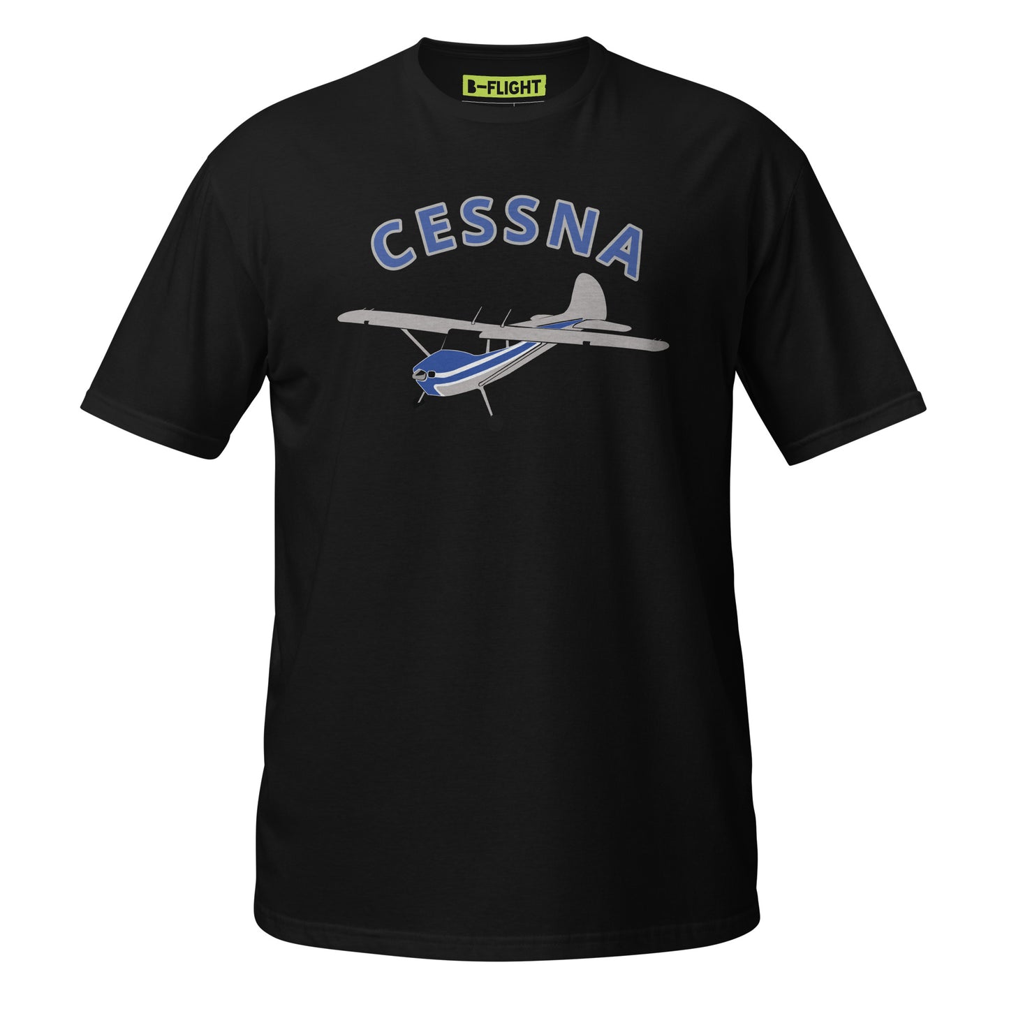 CESSNA 170 polished grey-blue Soft  Short-Sleeve Unisex Aviation T-Shirt