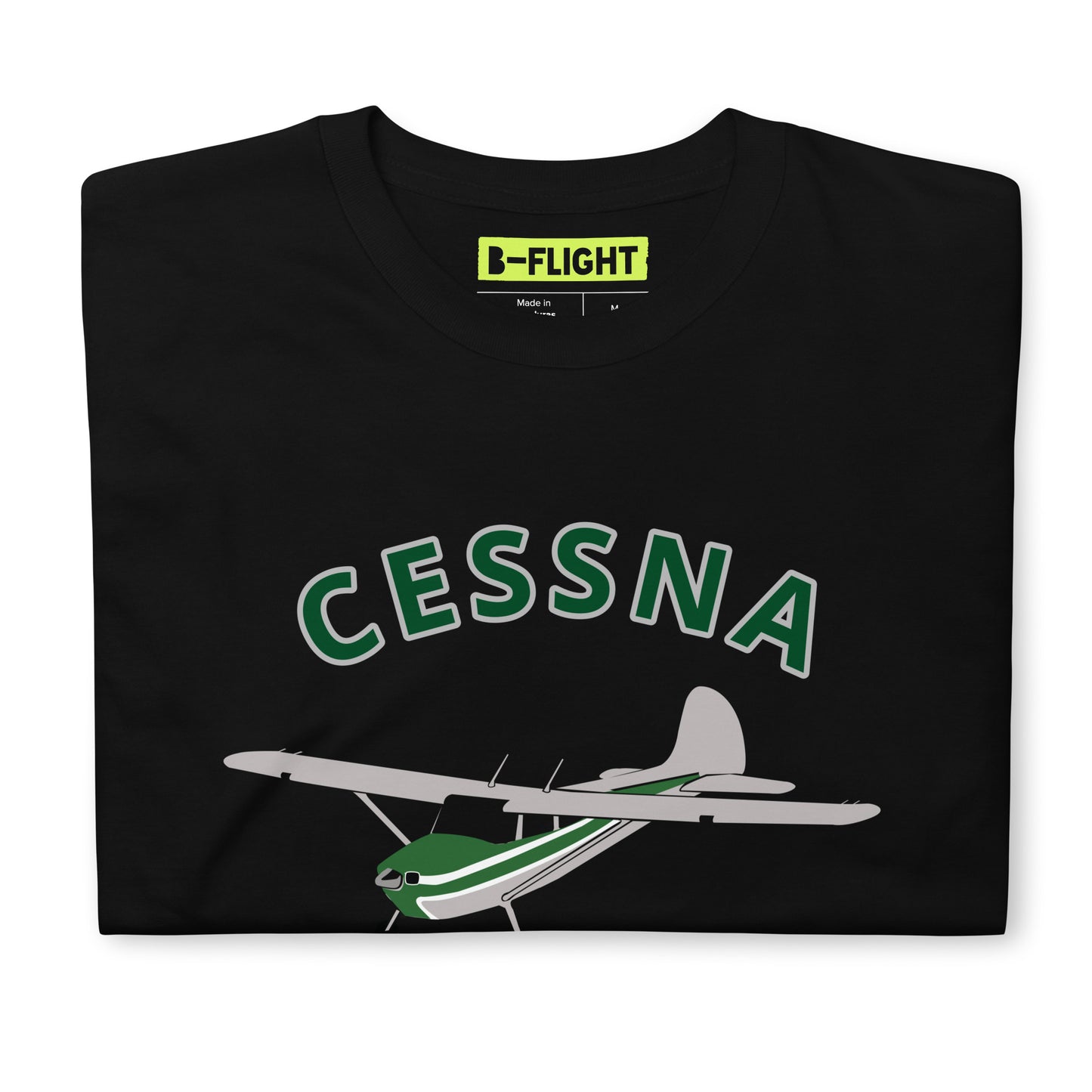 CESSNA 170 polished grey-green Soft  Short-Sleeve Unisex Aviation T-Shirt