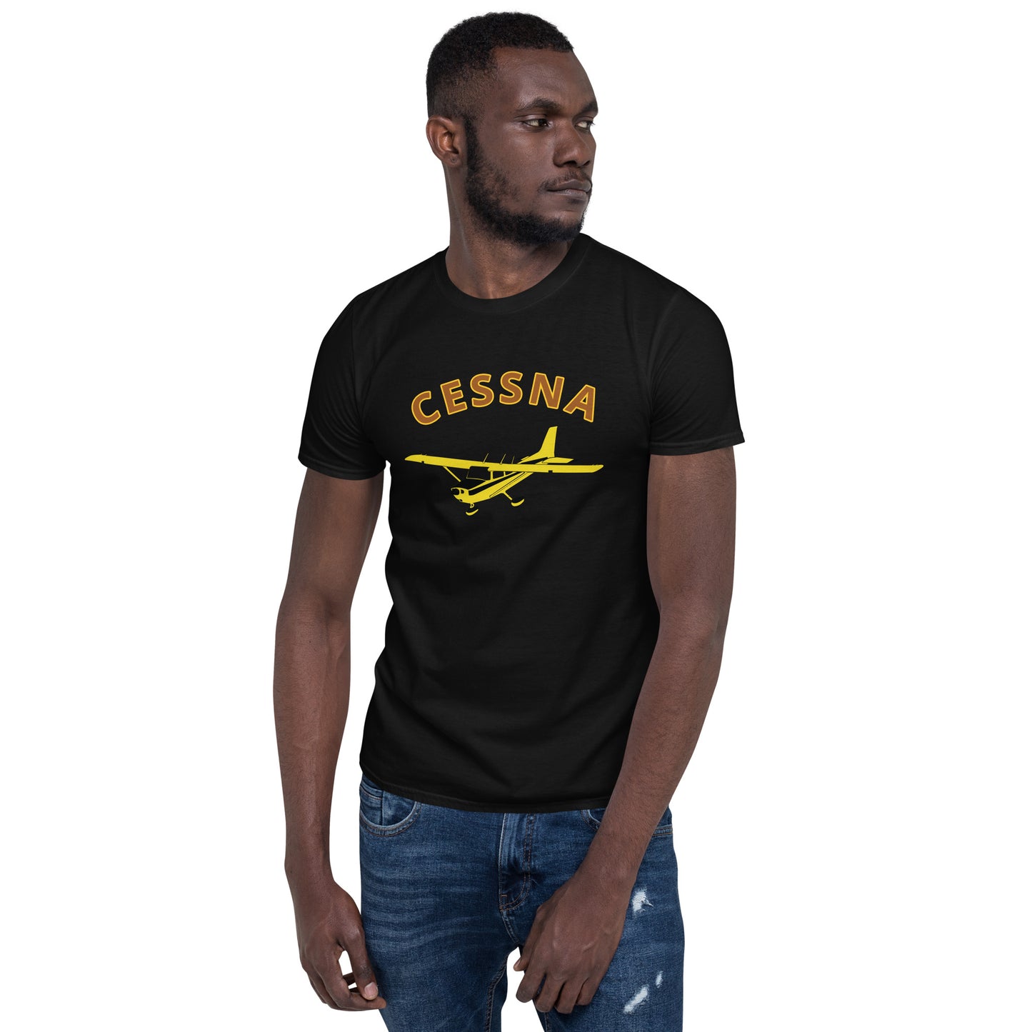 CESSNA 172 Skyhawk retro yellow Soft Short-Sleeve Unisex Aviation T-Shirt